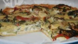 Открытый пирог с овощами