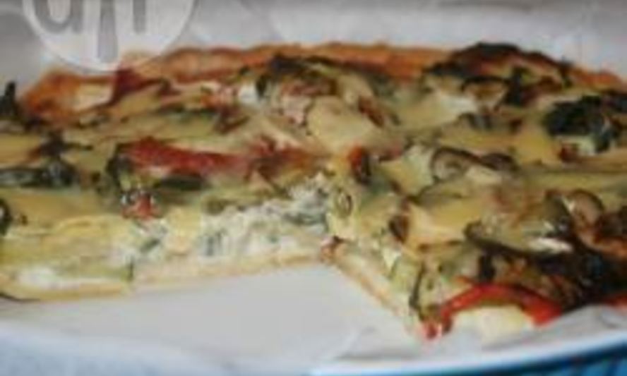 Рецепт открытый пирог с овощами