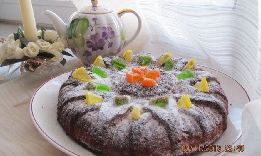 Рецепт пирог мускатно-лимонный с финиками на сыворотке