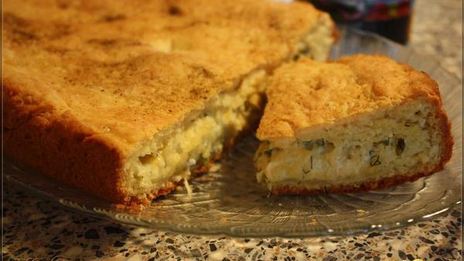 пирог на твороге с сыром