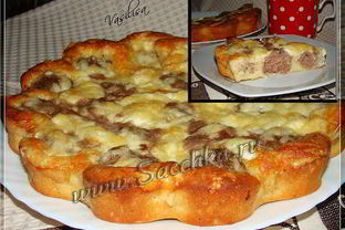 Пирог с фрикадельками