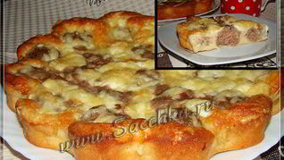 Пирог с фрикадельками