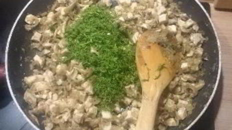 пирог с курицей, грибами и луком