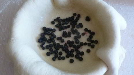 пирог с курицей и черникой