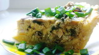 Пирог с курицей и грибами