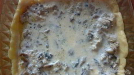 пирог с курицей и грибами