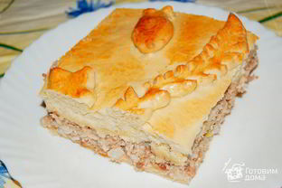 Пирог с курицей и рисом