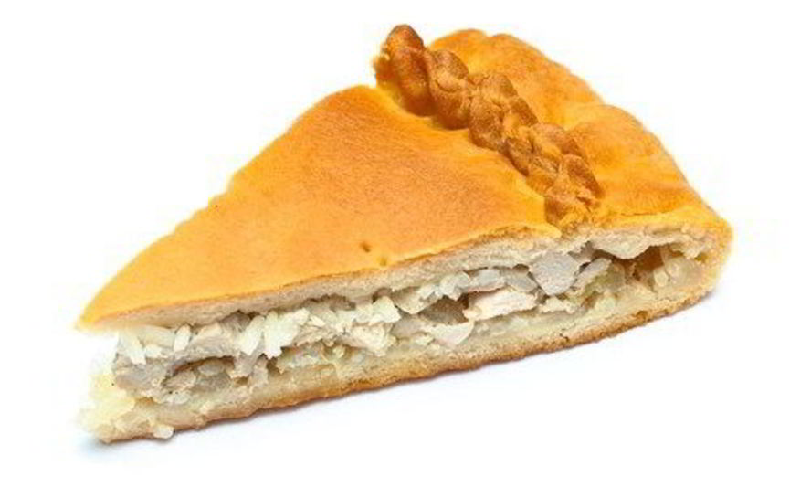 Рецепт пирог с рисом и мясом цыпленка в микроволновой печи