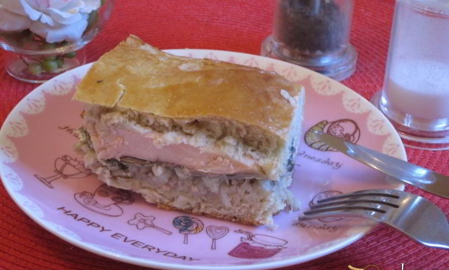 Рецепт пирог с рыбой из цельнозерновой пшеничной муки