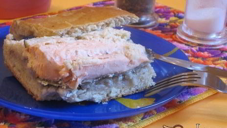 пирог с рыбой из цельнозерновой пшеничной муки