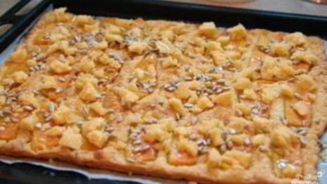 пирог с тыквой, сыром и семечками