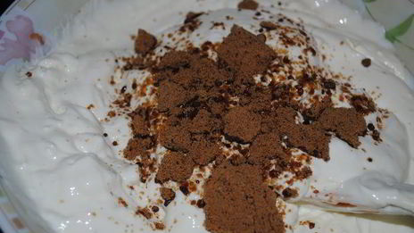 пирог яблоки на снегу