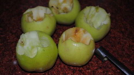 пирог яблоки на снегу