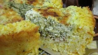 Рисовый пирог со скумбрией