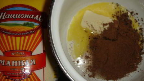 шоколадный пирог с манным кремом