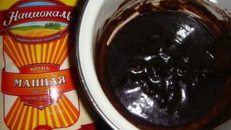 шоколадный пирог с манным кремом