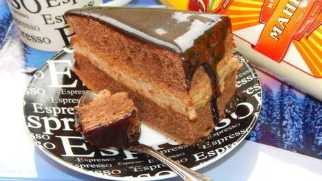 шоколадный пирог с манным кремом