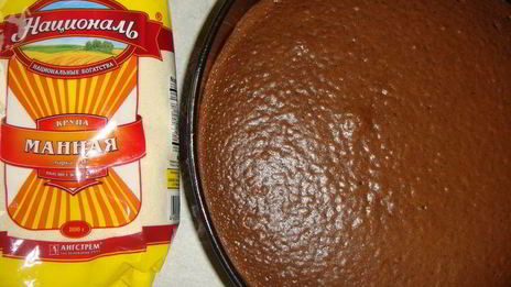 шоколадный пирог с манным кремом