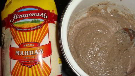 шоколадный пирог с манным кремом