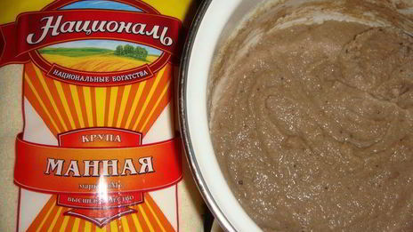 шоколадный пирог с манным кремом