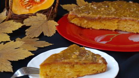 тыквенный пирог с ириской