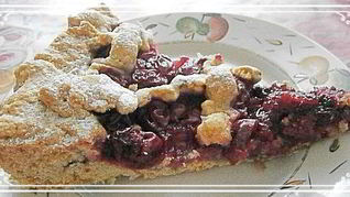 Вишневый пирог на песочном тесте