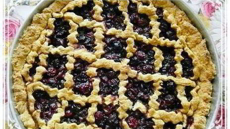 вишневый пирог на песочном тесте