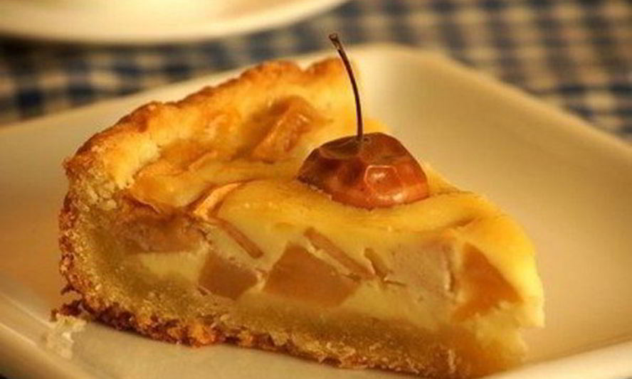 Рецепт яблочный пирог со сливочной заливкой