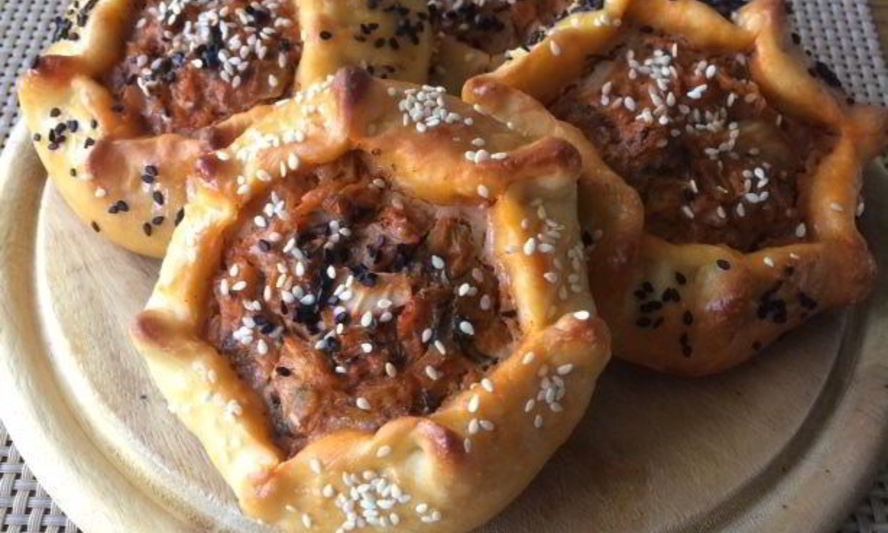 Рецепт открытые пирожки с капустой