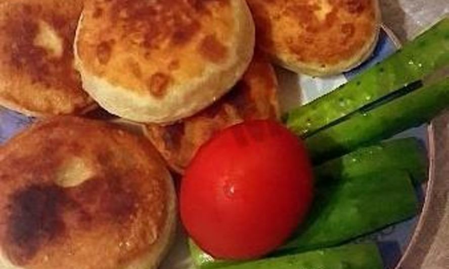 Рецепт пирожки без дрожжей, яиц и молока бомбочки жареные