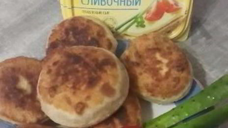 пирожки без дрожжей, яиц и молока бомбочки жареные