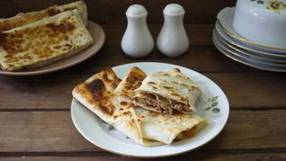 Пирожки из лаваша с мясом