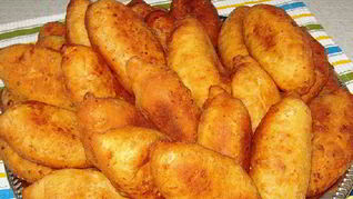 Пирожки из теста с творогом