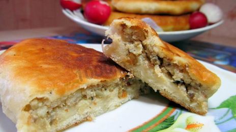 пирожки на кефире и дрожжах