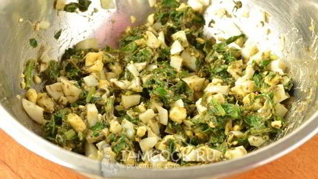 пирожки с черемшой и яйцом