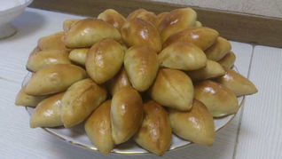 Пирожки с капустой и тестом из хлебопечки