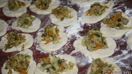 пирожки с капустой на сырно-кефирном тесте