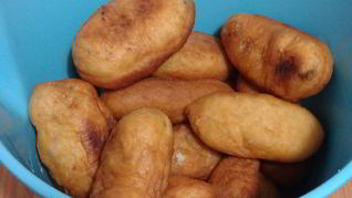 Пирожки с рисом и фаршем и с картошкой