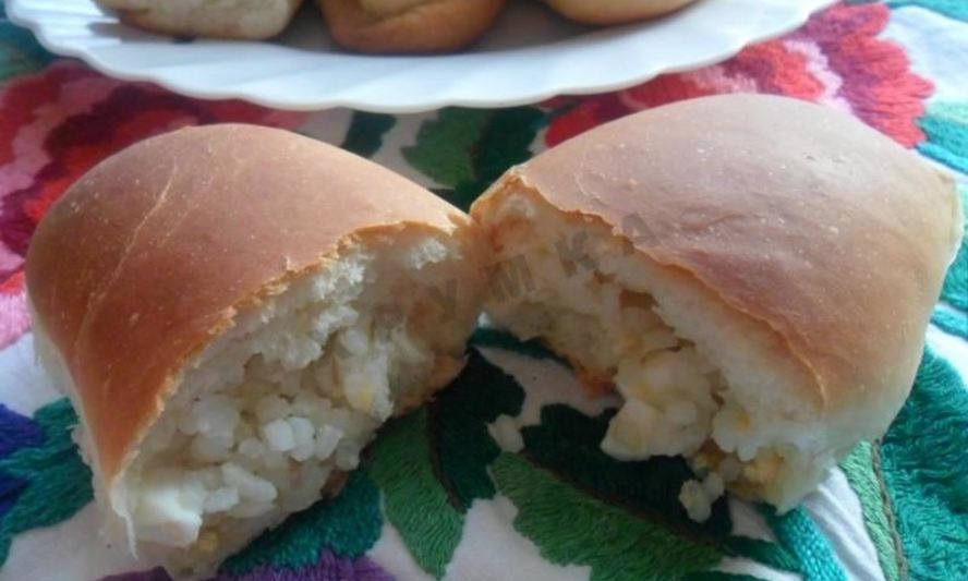 Рецепт пирожки с рисом и яйцом в духовке