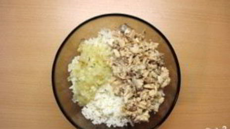 пирожки с сайрой и рисом