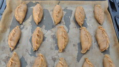 постные пирожки с маринованными опятами