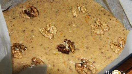 апельсиновый брауни с грецкими орехами