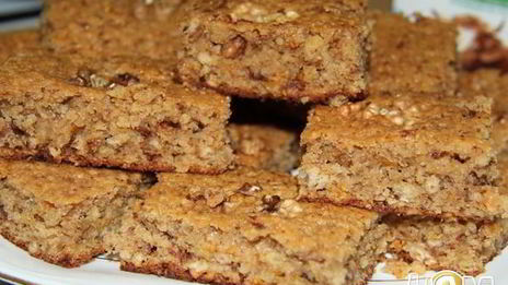 апельсиновый брауни с грецкими орехами