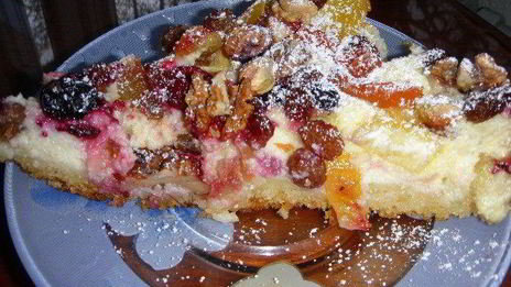 ароматное творожное пирожное