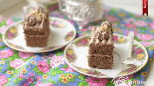 Бисквитное пирожное с масляно-шоколадным кремом по ГОСТу