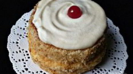 бисквитные пирожные с кремом