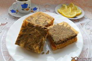 Бисквитные пирожные с заварным кофейным кремом