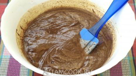 брауни с малиной