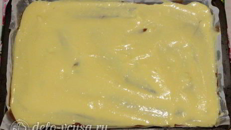 брауни с творогом и вишней