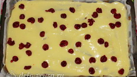 брауни с творогом и вишней